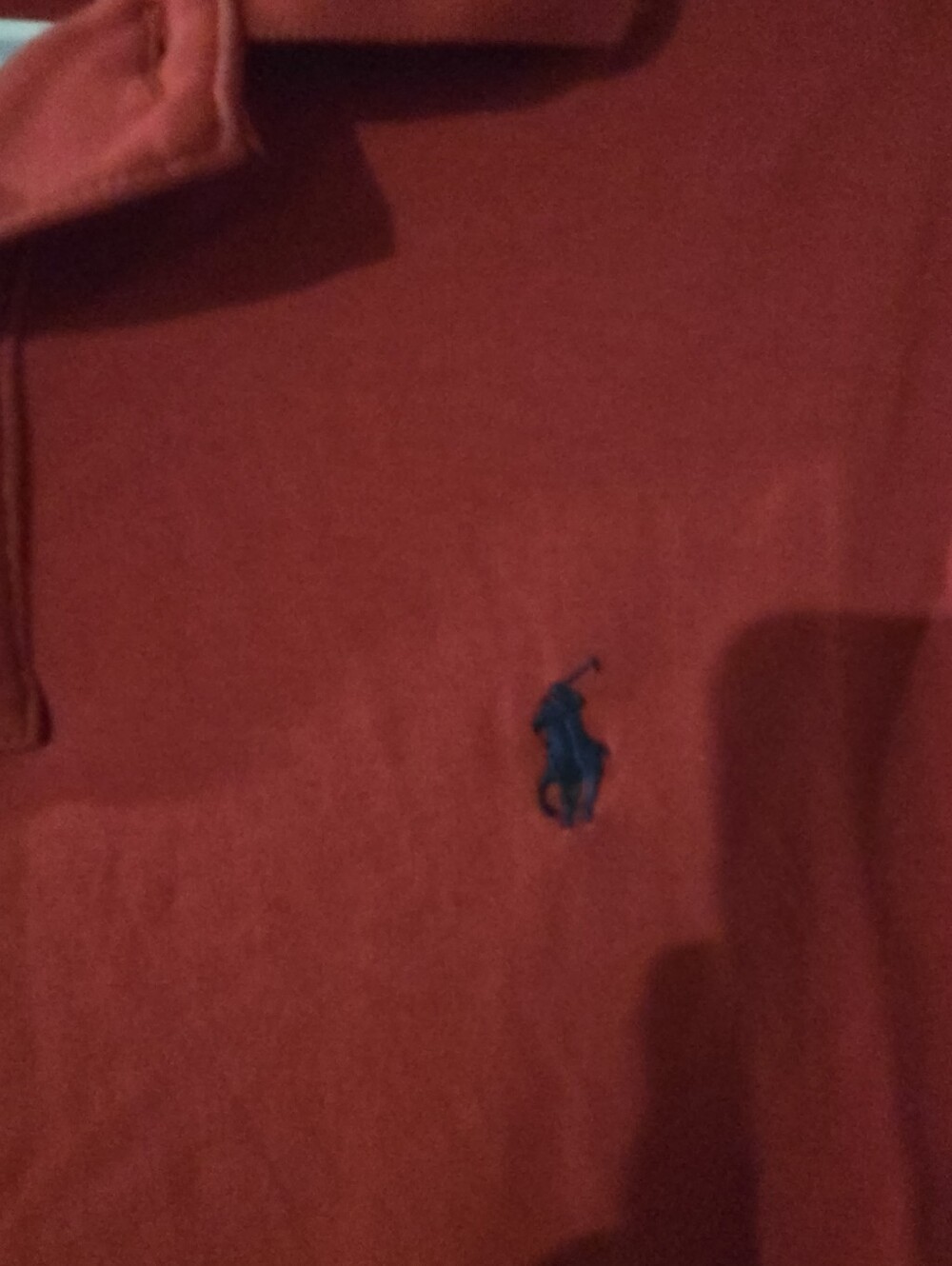 Ralph Lauren Men's Polo in Red with Navy Pony - Picture 2 of 3